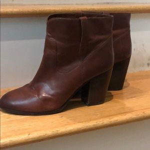 Frye brown booties sized 8.5